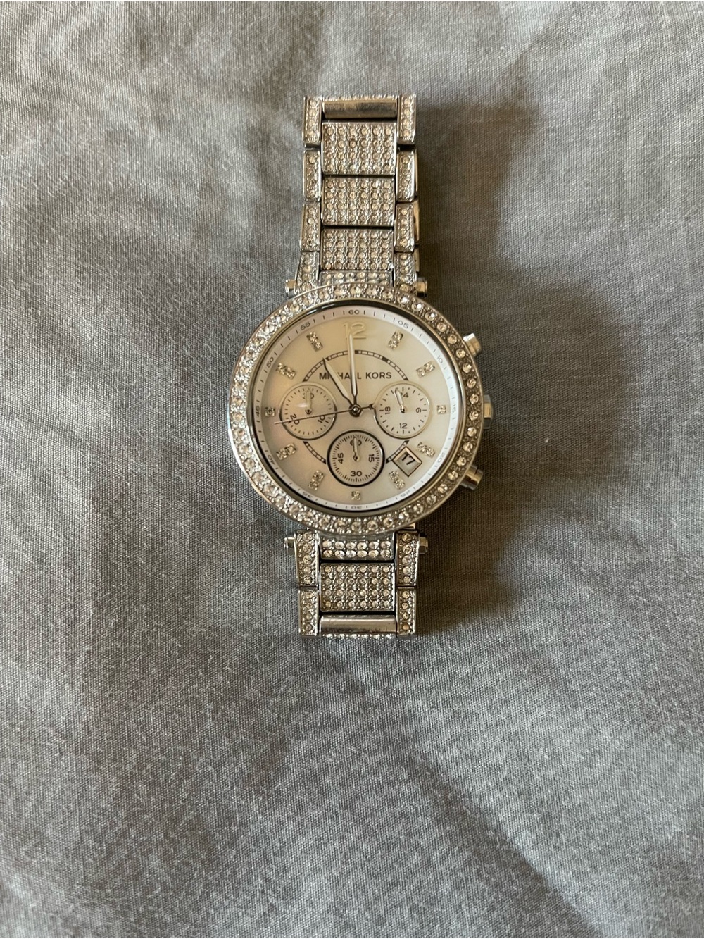 Michael Kors Silver Crystal Watch